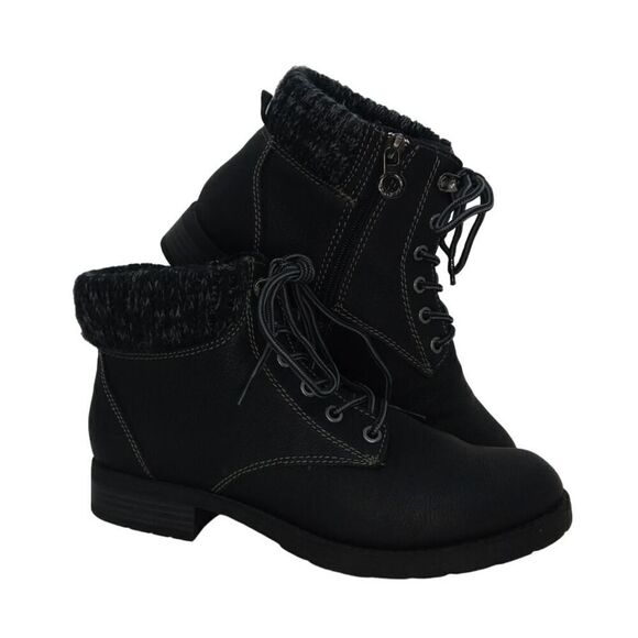 Sporto Womens Pre-owned Black & Gray Zip Up Boots - sz. 7M - REAL BEAUTIES!! - Picture 1 of 7